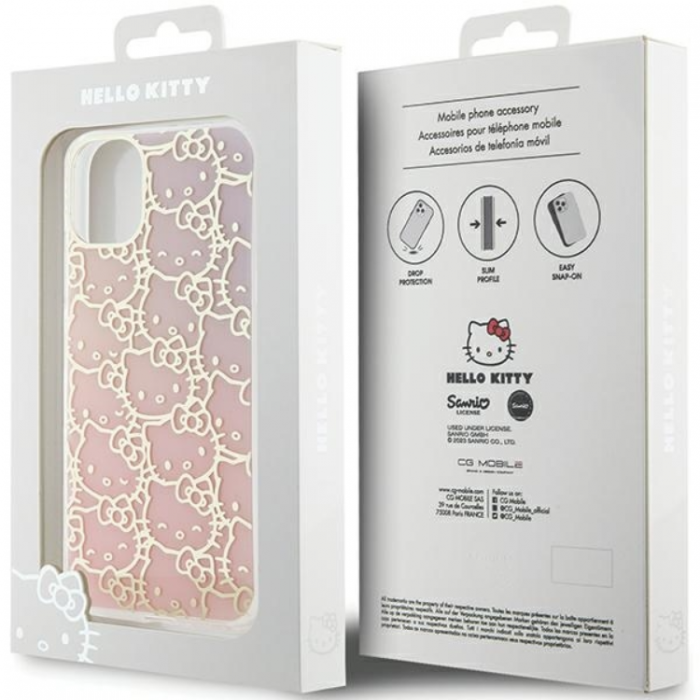 Hello Kitty - Hello Kitty iPhone 11/Xr Mobilskal Crowded Kitty Head - Rosa