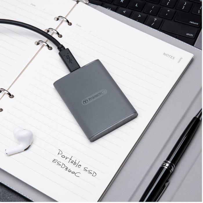 Transcend - Transcend Portabel Mini SSD USB-C 1TB - Gr