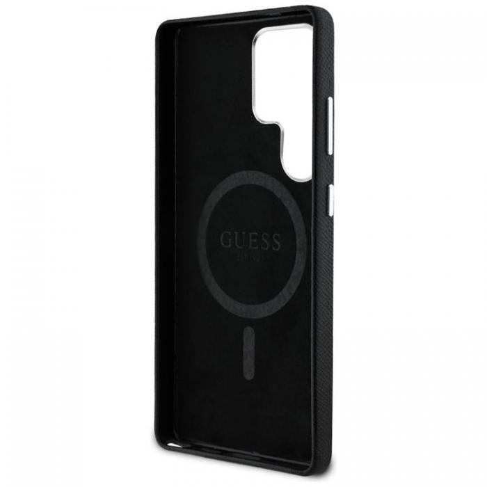 Guess - Guess Galaxy S25 Ultra Mobilskal MagSafe Grained Triangle Logo - Svart