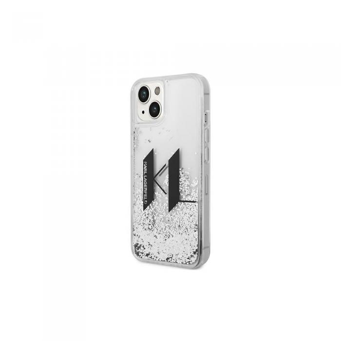 KARL LAGERFELD - Karl Lagerfeld Glitterfodral fr iPhone 14 Plus Silver med Logga