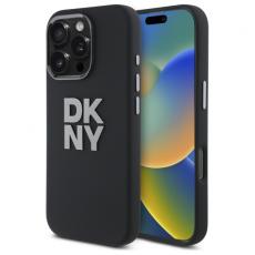 DKNY - DKNY iPhone 16 Pro Max Mobilskal Liquid Silikon Metall Logo - Svart