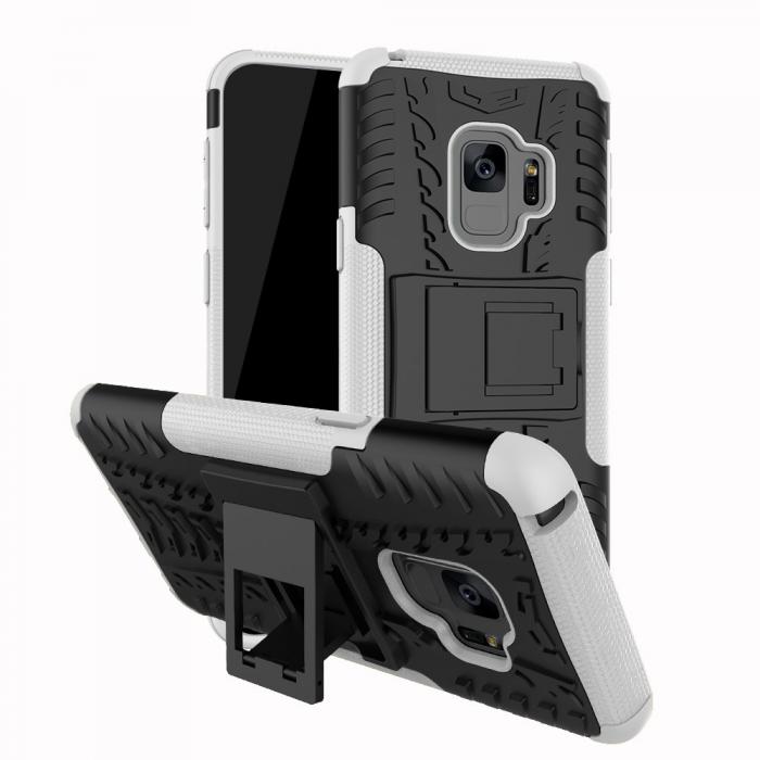 UTGATT4 - Rugged Armor Kickstand Skal till Samsung Galaxy S9 - Vit