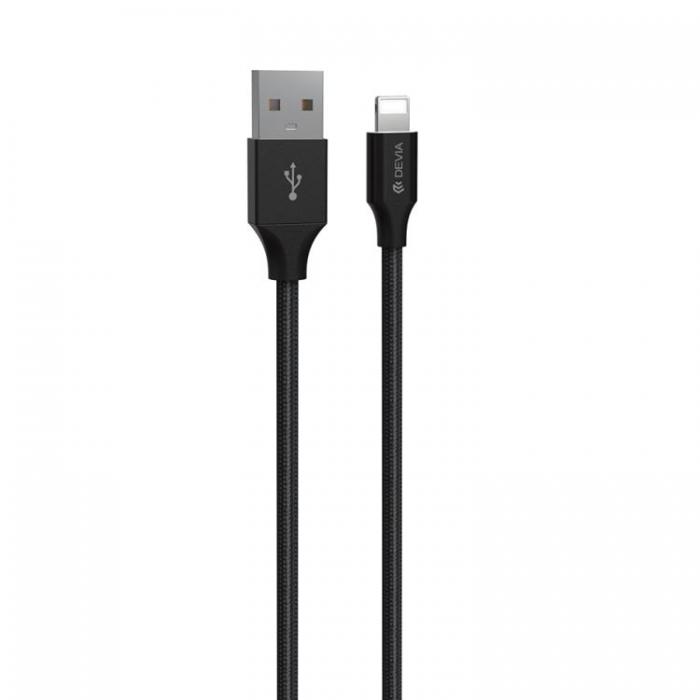 Devia - Devia USB Till Lightning 2m Kabel 2.1A Gracious EC412 - Svart