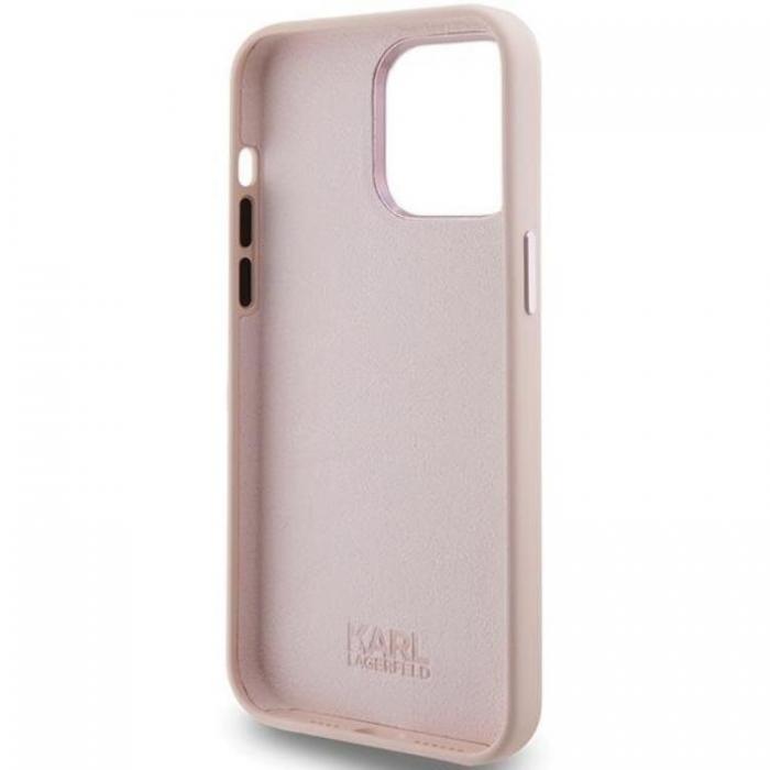 KARL LAGERFELD - KARL LAGERFELD iPhone 15 Mobilskal Silikon Choupette Metal Pin