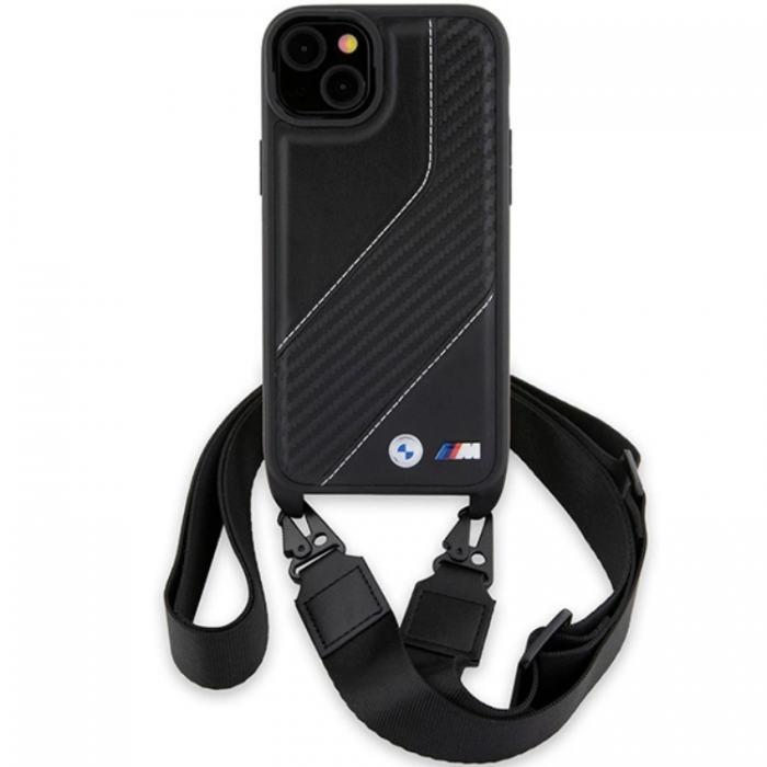 BMW - BMW iPhone 15/14 Plus Halsbandsskal M Edition Carbon Stripe