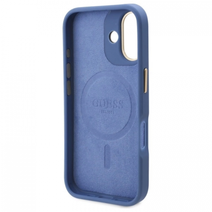 Guess - Guess iPhone 16 Plus Mobilskal MagSafe 4G Logo Plate - Bl