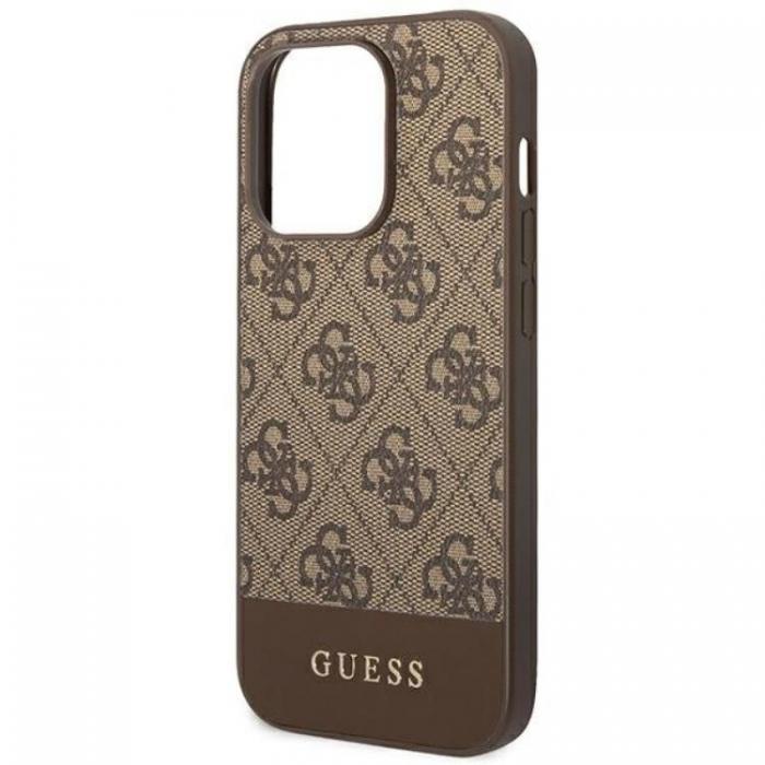 Guess - GUESS iPhone 14 Pro Max Skal Stripe - Brun