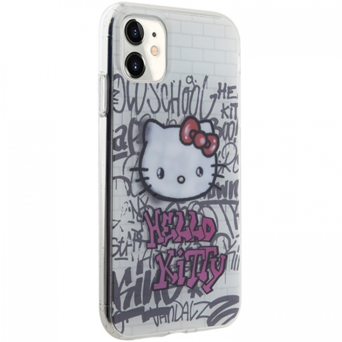 Hello Kitty - Hello Kitty iPhone 11/Xr Mobilskal Kitty On Bricks Graffiti - Vit