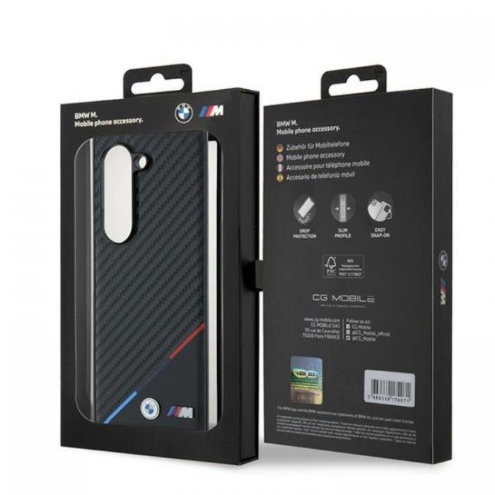 BMW - BMW Galaxy Z Fold 6 Mobilskal MagSafe Carbon Tricolor - Svart