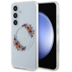 Guess - Guess Galaxy S24 Plus Mobilskal Magsafe IML Flowers Wreath - Clear