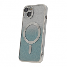 A-One Brand - iPhone 15 Mobilskal MagSafe Glitter Chrome - Silvergradient