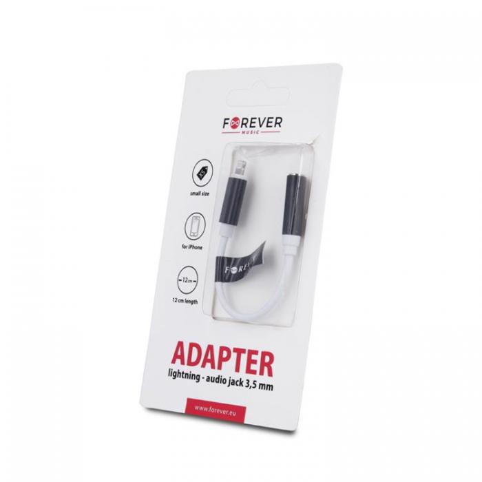 Forever - Forever Audio Adapter Lightning Till Jack 3.5 mm - Svart