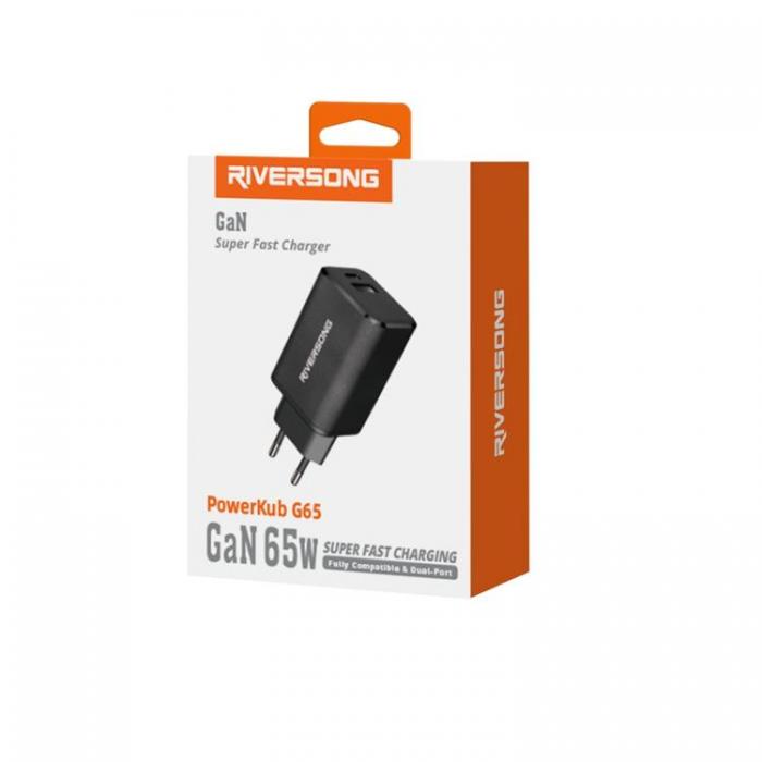 Riversong - Riversong Vggladdare USB Till USB-C 65W PowerKub G65 - Svart