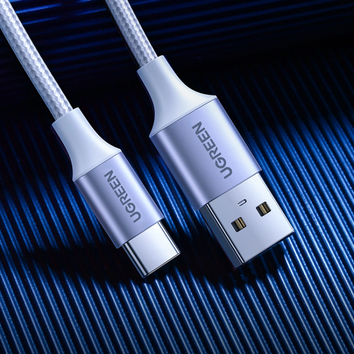 Ugreen - Ugreen USB-A Till USB-C 3A Kabel 3m QC US288 - Vit