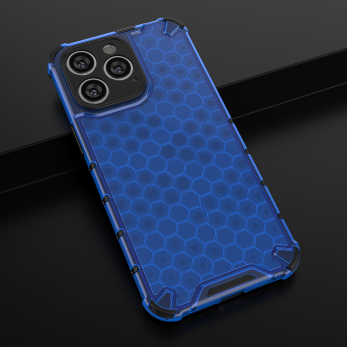 A-One Brand - iPhone 14 Pro Skal Honeycomb Armored Hybrid - Bl