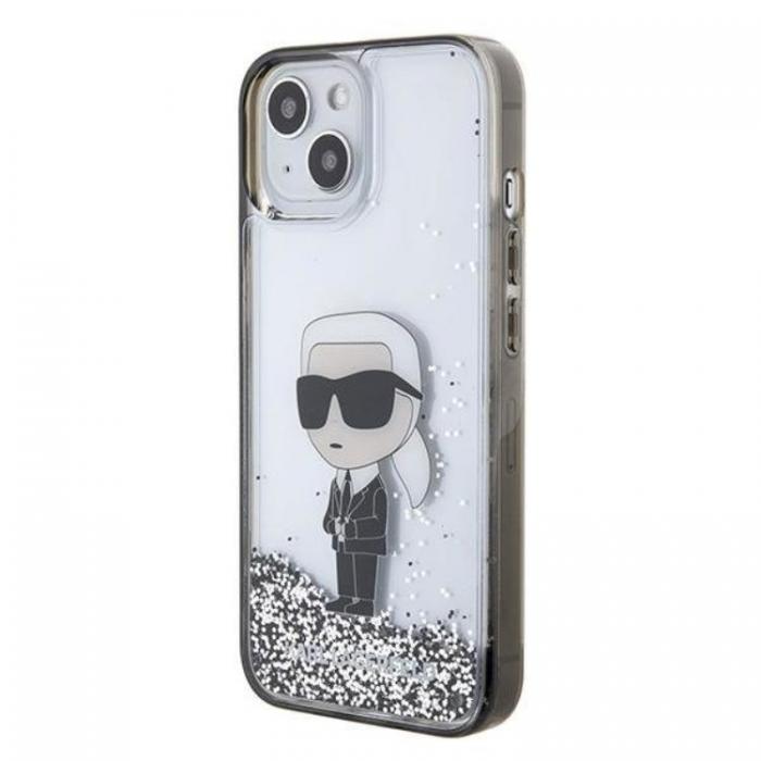 KARL LAGERFELD - Karl Lagerfeld iPhone 15 Mobilskal Liquid Glitter Ikonik