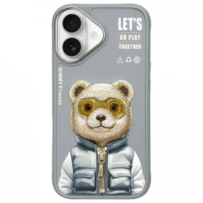 NIMMY - Nimmy iPhone 16 Mobilskal Cool & Cute 2.0 Bear - Gr