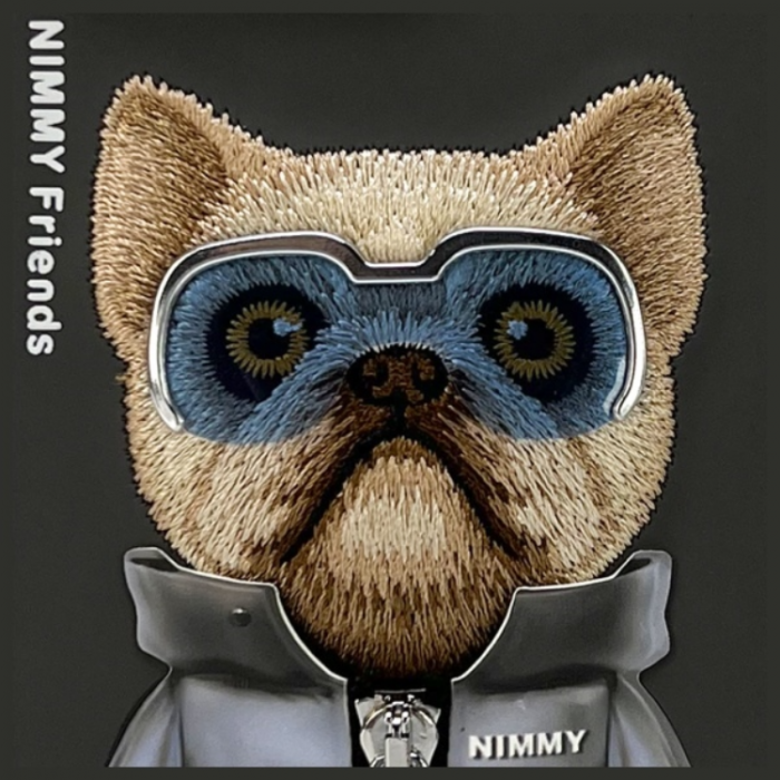 NIMMY - Nimmy iPhone 15 Pro Max Mobilskal Cool & Cute 2.0 Dog - Svart