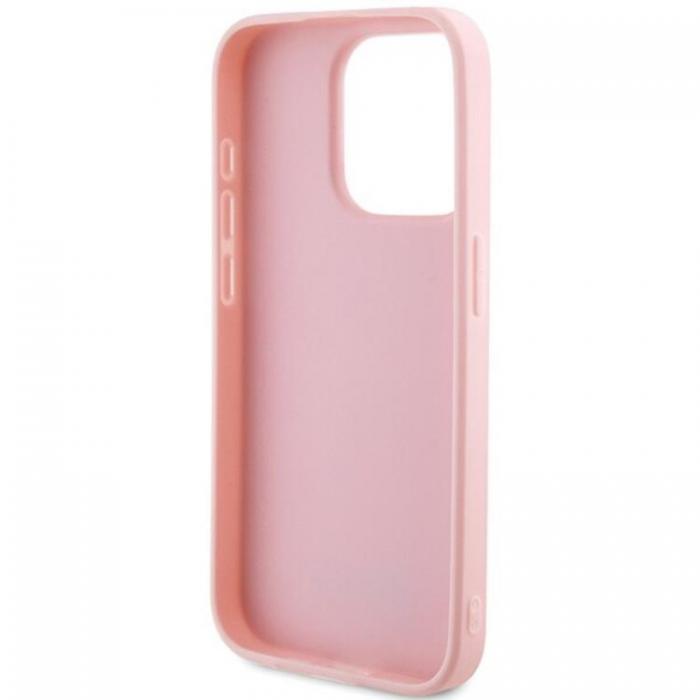 Guess - Guess iPhone 15 Pro Mobilskal Saffiano Iridescent Script - Rosa