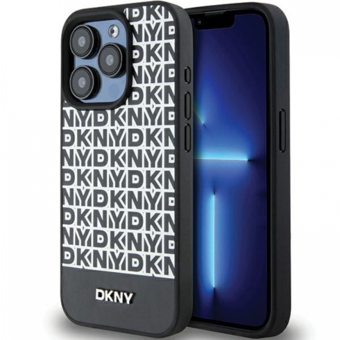 DKNY - DKNY iPhone 15 Pro Mobilskal Magsafe Lder Printed Pattern