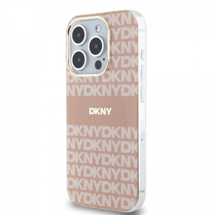 DKNY - DKNY iPhone 13 Pro/13 Mobilskal Magsafe IML Mono & Stripe - Rosa