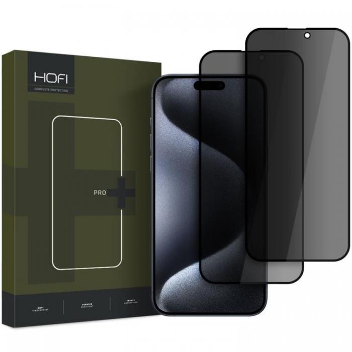 Hofi - HOFI [2-Pack] iPhone 16 Pro Hrdat Glas Skrmskydd Privacy