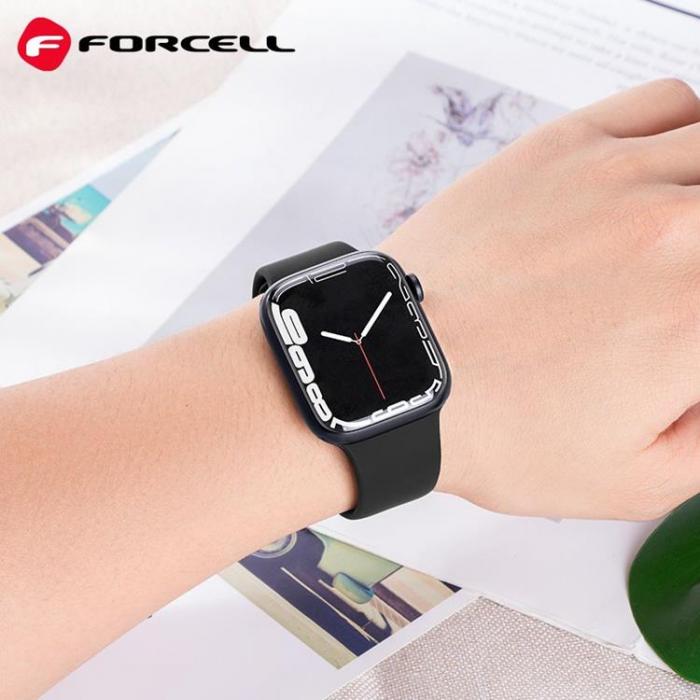 Forcell - Forcell Apple Watch (38/40/41mm) Armband F-Design - Svart