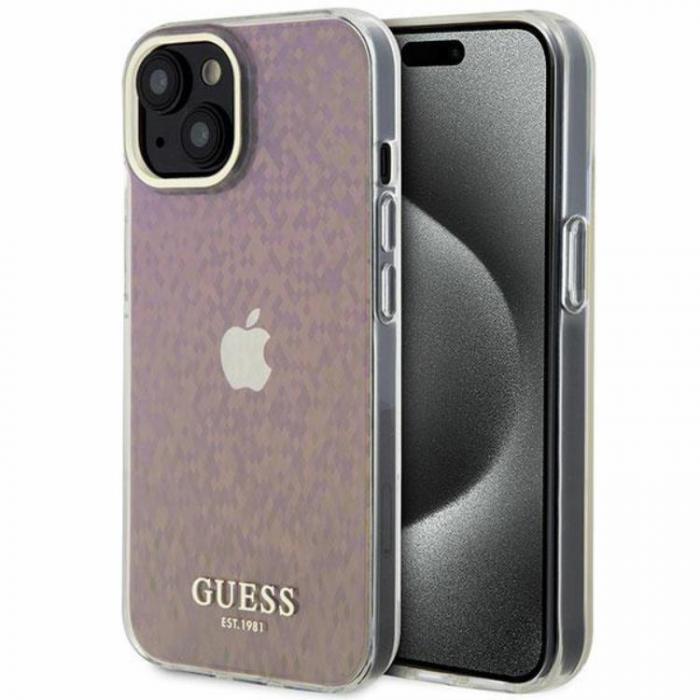 Guess - Guess iPhone 15 Mobilskal IML Faceted Mirror Disco Iridescent