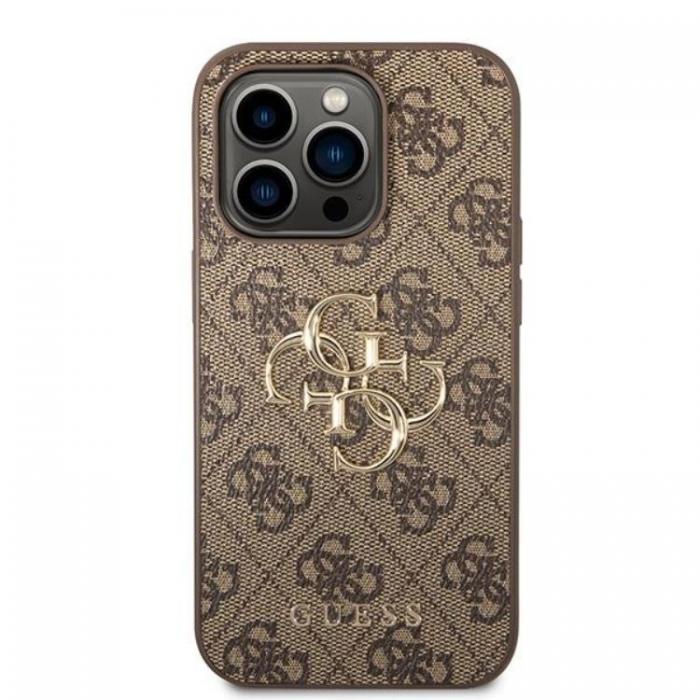 Guess - Guess iPhone 15 Pro Max Mobilskal Big Metall Logo - Brun