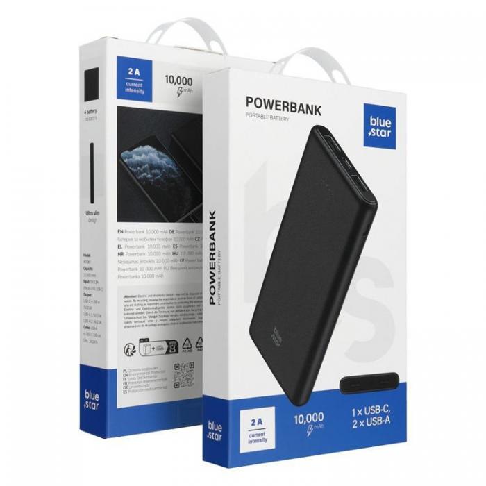 Blue Star - Blue Star Powerbank 10000 mAh 2A W1061 - Svart