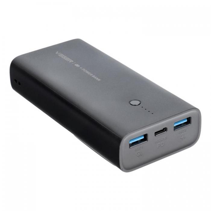 Veger - VEGER Powerbank 10000 mAh PD QC 3.0 20W ACE100 - Svart