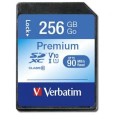 Verbatim - Verbatim Minneskort SDXC 256GB V10 Karta Premium U1 - Svart