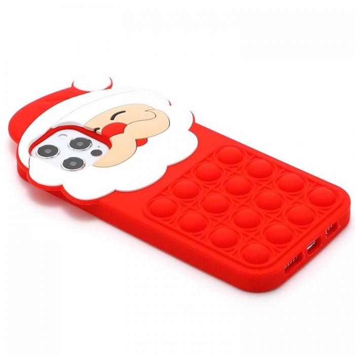 A-One Brand - iPhone 13 Pro Max Mobilskal Silikon Santa Claus Pop It - Rd