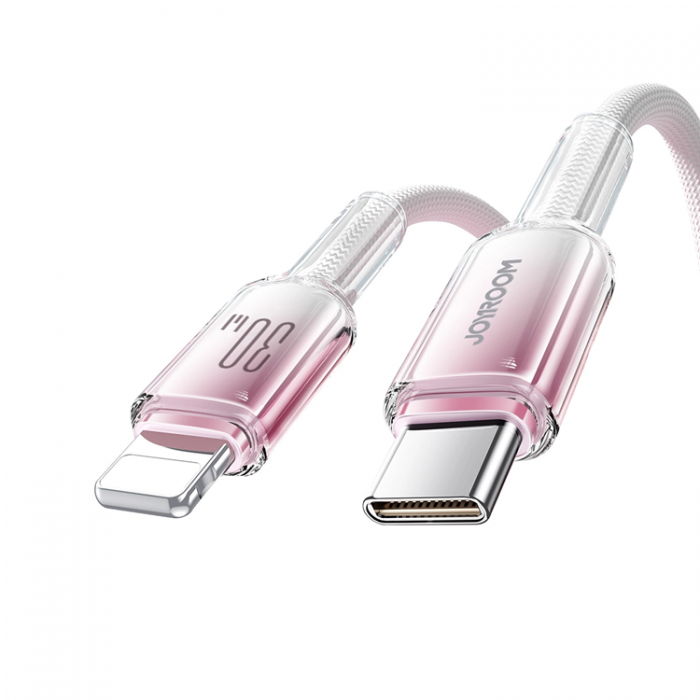 Joyroom - Joyroom S-A42 USB-C - Lightning 30W 1.2m Kabel Crystal-Clear Series - Vit