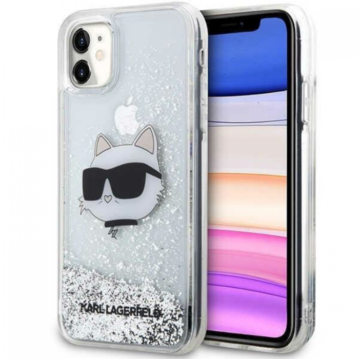 KARL LAGERFELD - Karl Lagerfeld iPhone 11/XR Mobilskal Choupette Head - Silver