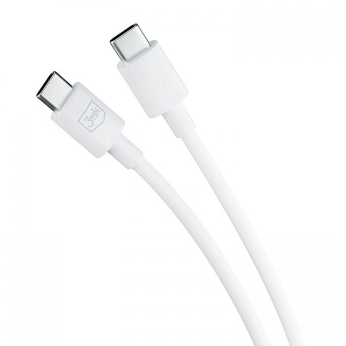 3MK - 3mK Hyper USB-C till USB-C kabel 100W 1.2m - Vit