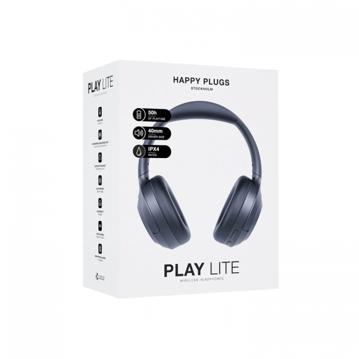 Happy Plugs - Happy Plugs Over-Ear Trdlsa Hrlurar Play Lite - Svart