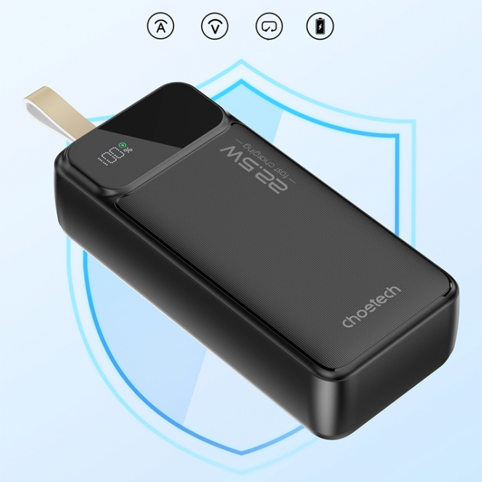 Choetech - Choetech Powerbank 30000mAh 22.5W PD USB-C, USB-A - Svart