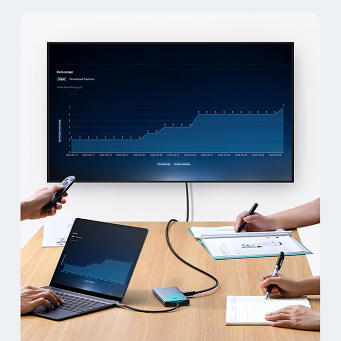 BASEUS - Baseus 13in1 HUB USB-C Till VGA, HDMI, RJ45, SD,TF, Aux, USB-C, USB-A