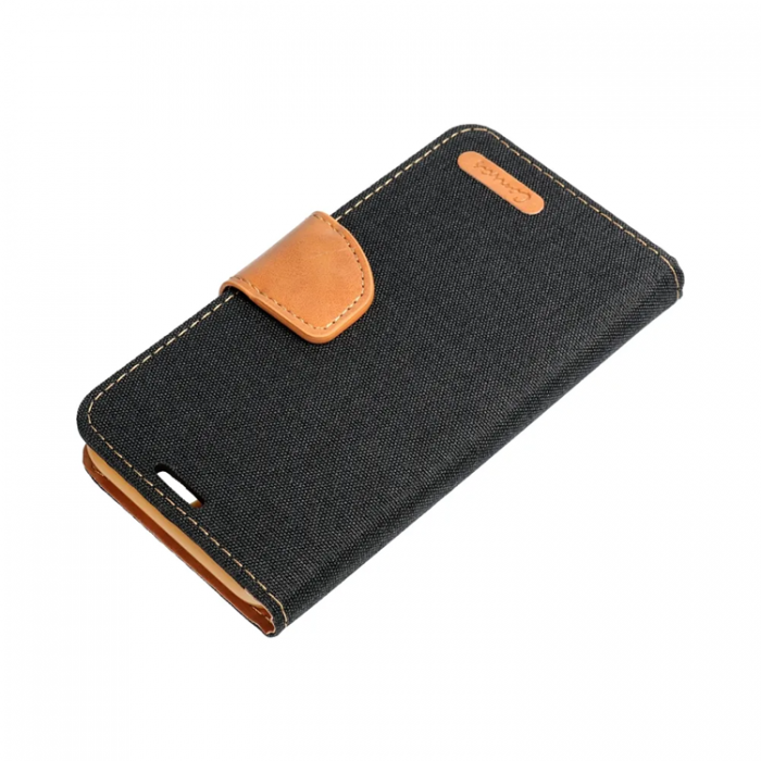 A-One Brand - iPhone 16 Plus Plnboksfodral Canvas - Svart