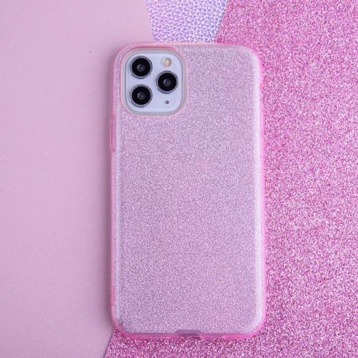 OEM - Glitter 3i1 skal fr Samsung Galaxy A54 5G rosa