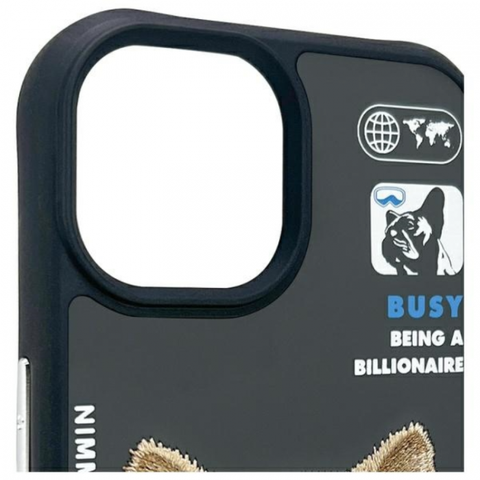 NIMMY - Nimmy iPhone 15 Mobilskal Cool & Cute 2.0 Dog - Svart