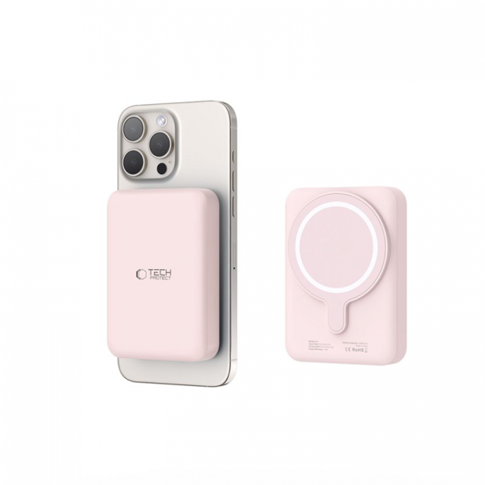 Tech-Protect - Tech-Protect Magsafe Powerbank 10000mAh PB11 LifeMag - Rosa