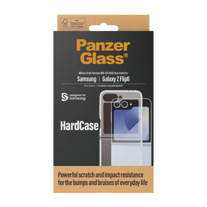 Panzer - PanzerGlass Galaxy Z Flip 6 Mobilskal Hrd Antibakteriell - Transparent