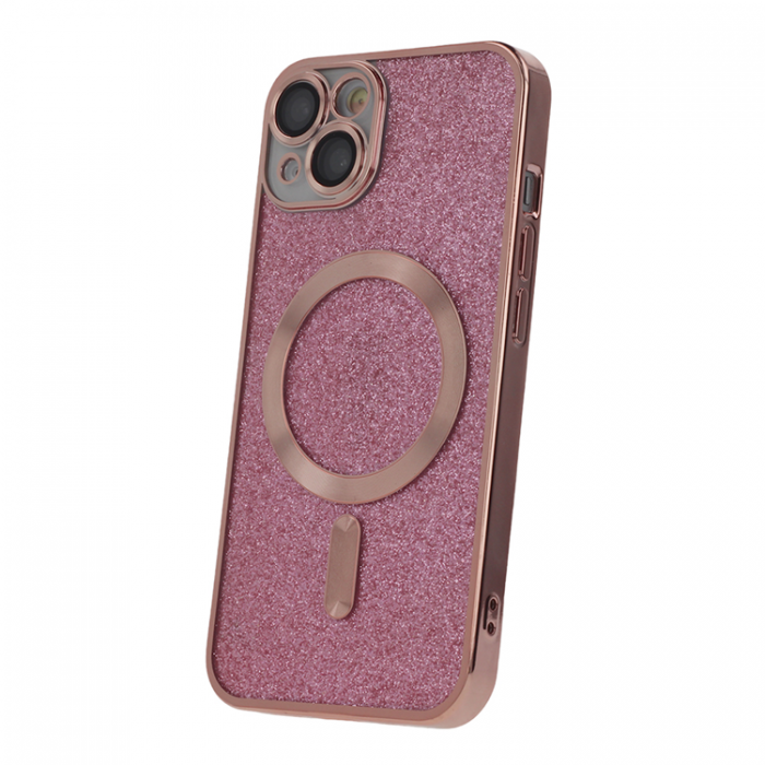 A-One Brand - iPhone 14 Mobilskal MagSafe Glitter Chrome - Rosa