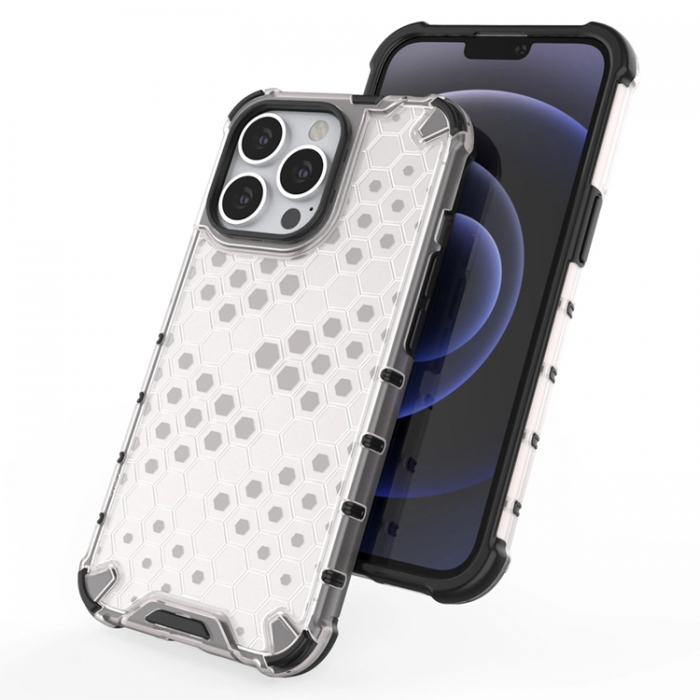 A-One Brand - iPhone 13 Pro Mobilskal Honeycomb Armor - Transparent