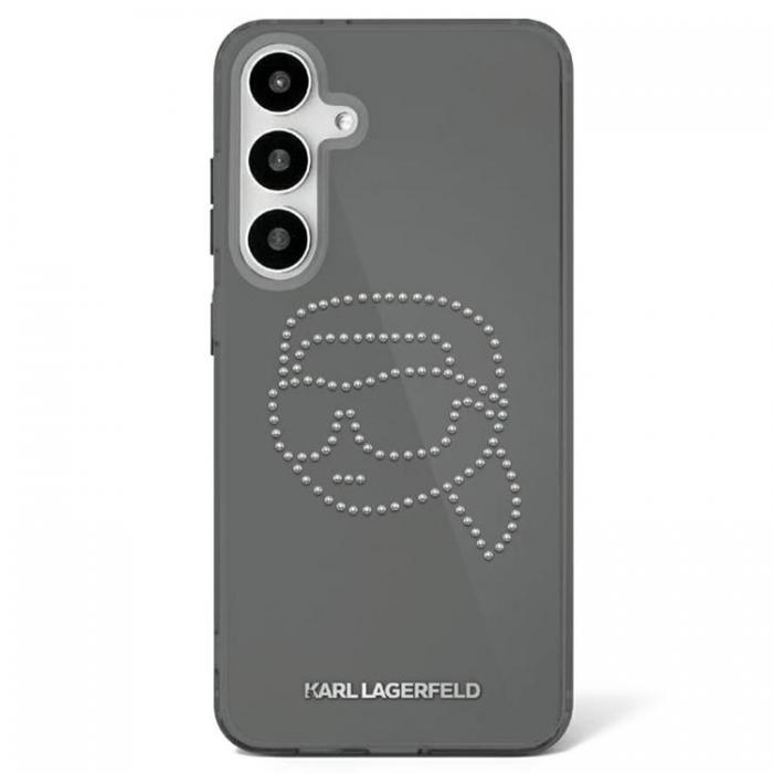 KARL LAGERFELD - Karl Lagerfeld Galaxy S25 Mobilskal Rhinestones Karl Head Logo - Svart