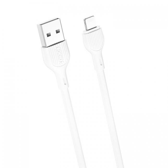 XO - XO USB-A Till Lightning Kabel 2m 2.1A NB200 - Vit