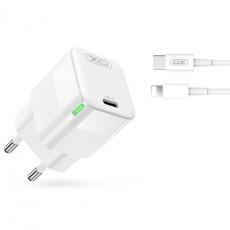 XO - XO Snabbladdare 30W USB-C med Lightning Kabel CE06 PD - Vit