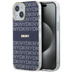 DKNY - DKNY iPhone 15/14/13 Mobilskal Magsafe IML Mono & Stripe - Blå